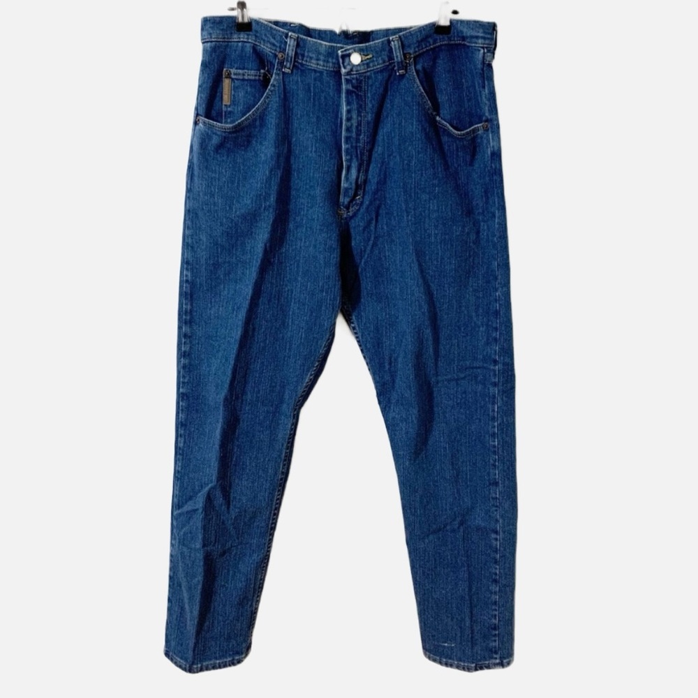 Wrangler Men’s Straight Fit Jeans 36x32 Medium Wash Blue Denim Stretch